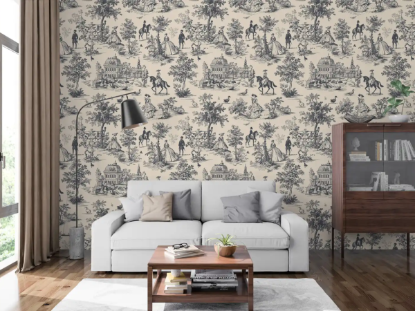Vintage Fair Street Toile De Jouy