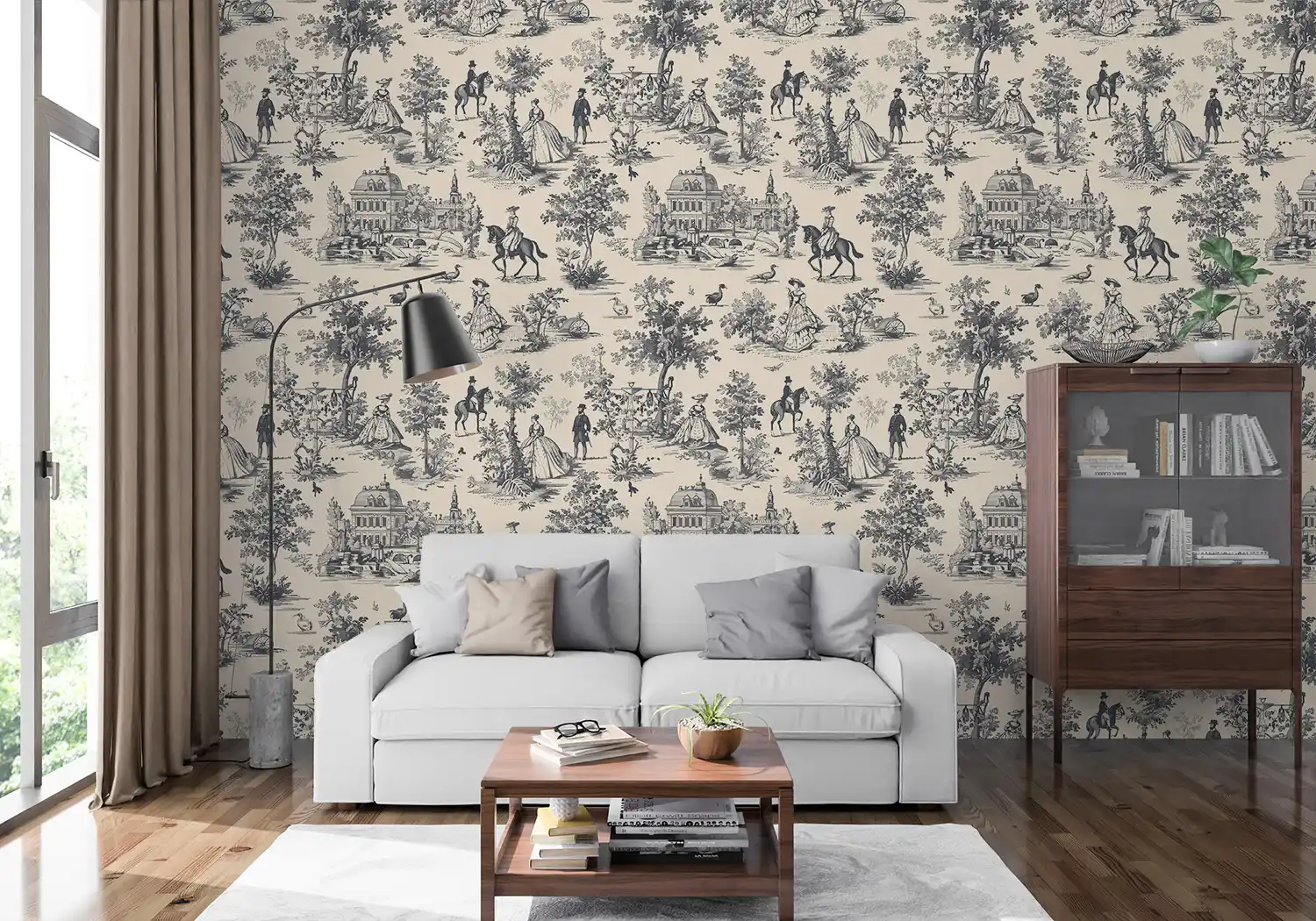 26Livingvintage_pattern_fair_street_toile_de_jouy_2 Vintage Fair Street Toile De Jouy