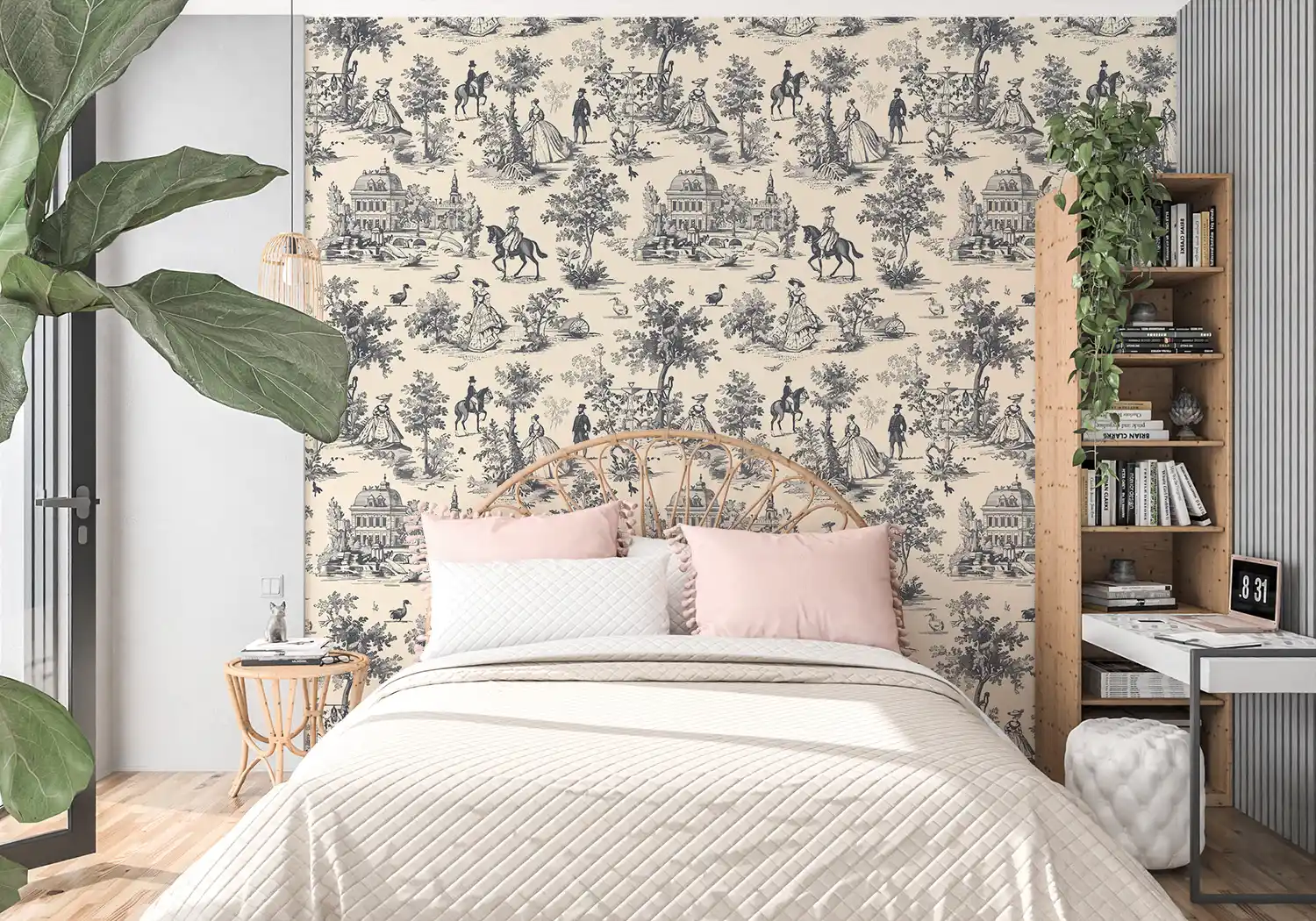 Vintage Fair Street Toile De Jouy