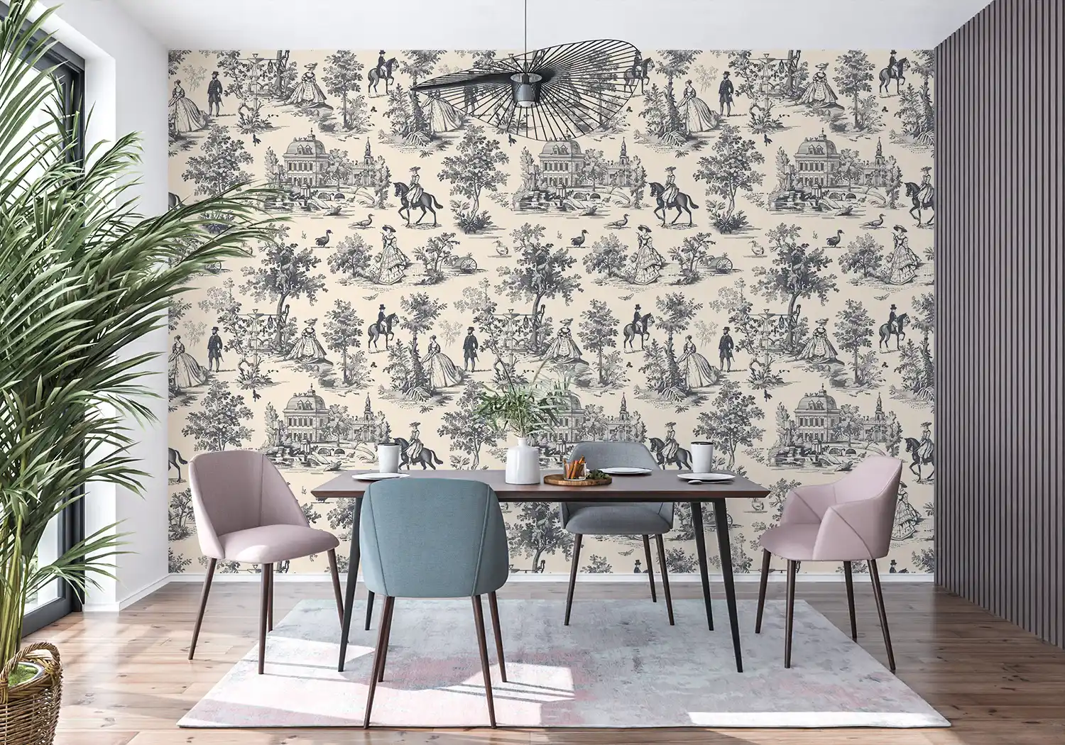 Vintage Fair Street Toile De Jouy